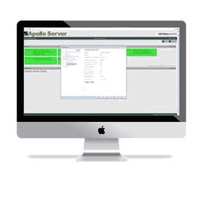 Apollo server dashboard displayed on a computer monitor